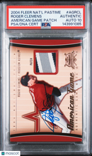 2004 Fleer National Pastime #AG-RCL 11/47 Roger Clemens Signed Card PSA Auto 10