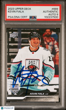 2023 Upper Deck #689 Kevin Fiala PSA A Auto 9