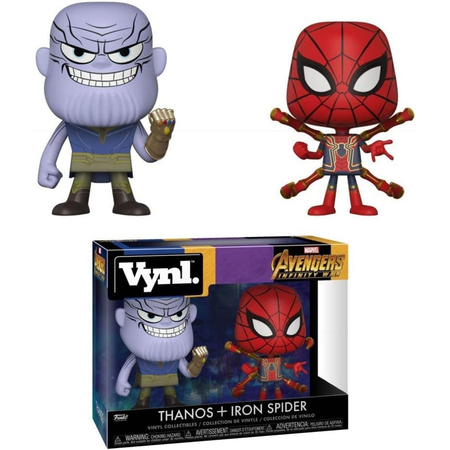 Avengers Infinity War Thanos & Iron Spider Vynl Figure 2 Pack