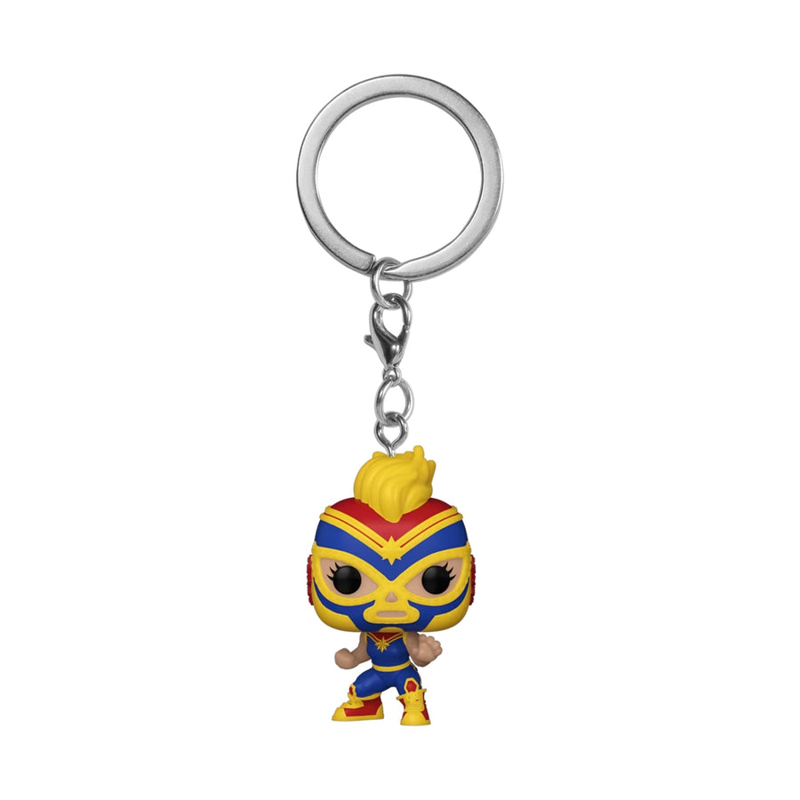 Marvel Lucha Libre La Estrella Cosmica Captain Marvel Funko Pocket Pop! Keychain