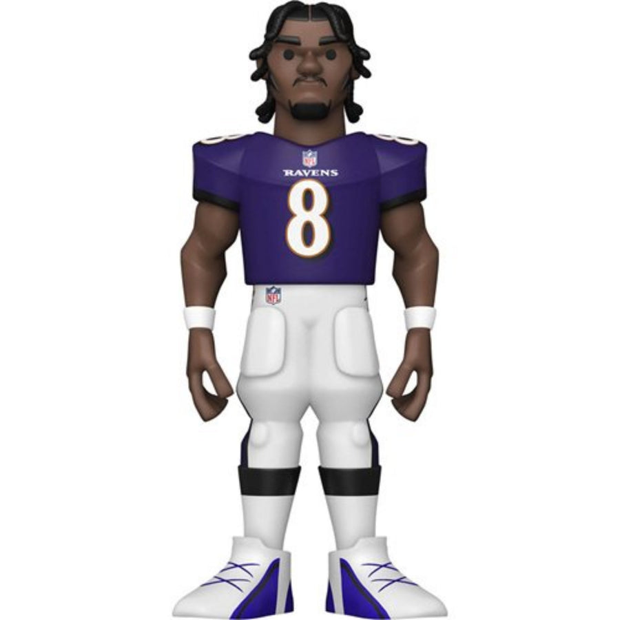 NFL Stars: Ravens Lamar Jackson (Home Uniform) Funko Pop 5 Vinyl Gold Figure