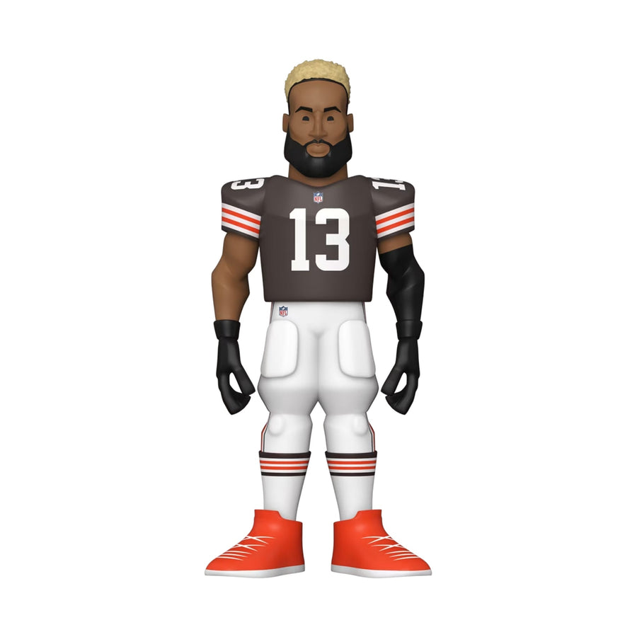 NFL Stars: Browns  Odell Beckham Jr (Home Uniform) Funko Pop 5 Inch Vinyl Gold Figure