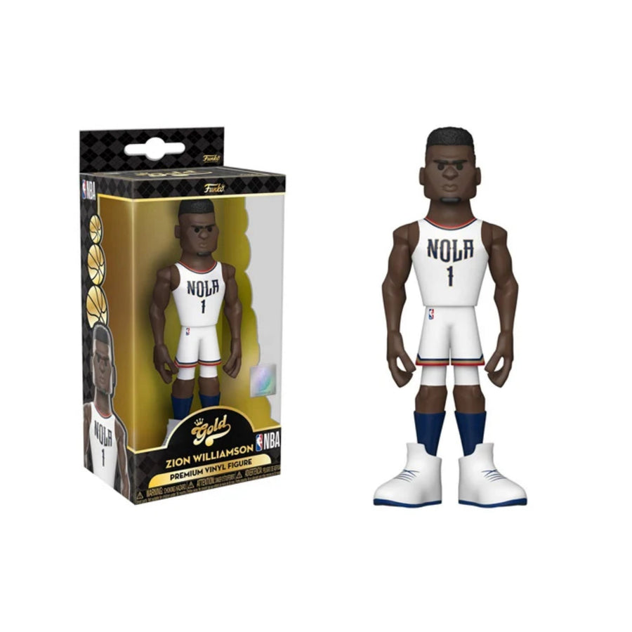 Funko 5 Inch Vinyl Gold Premium Figure NBA Pelicans Zion Williamson Home Uniform
