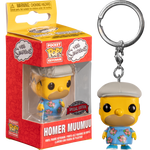 Funko POP! Keychain: The Simpsons - Homer Muumuu Pocket Keychain Special Edition Exclusive