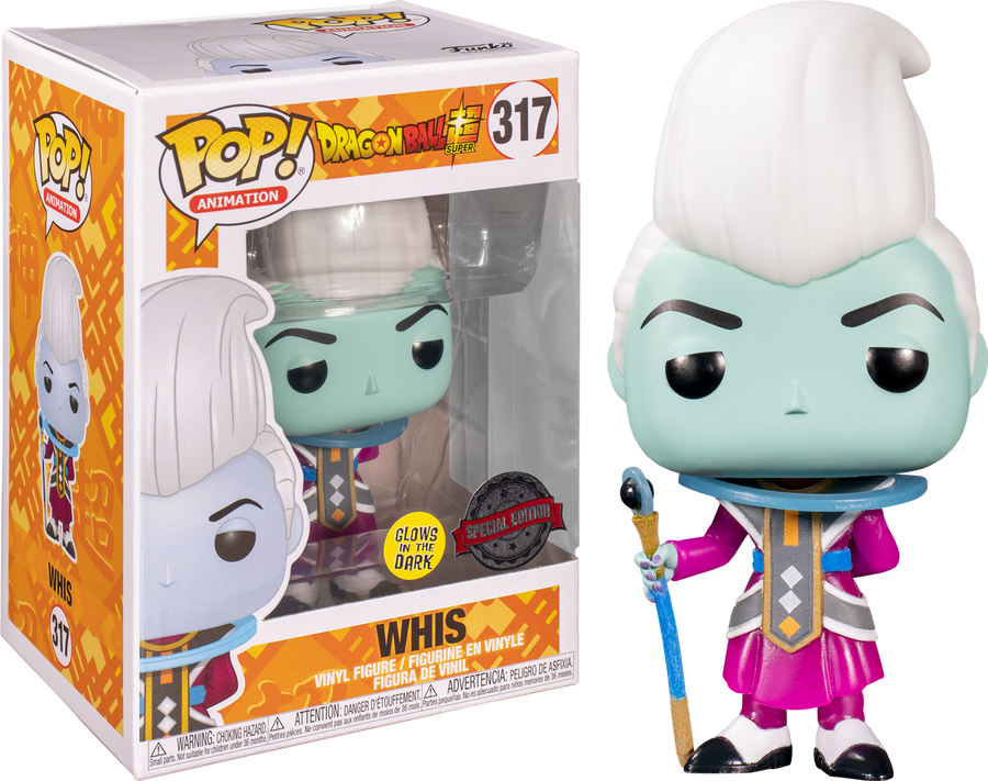 Funko POP! Dragon Ball Super - Whis (Glow In The Dark) Vinyl Figure #317 Special Edition Exclusive [READ DESCRIPTION]