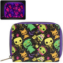 Funko The Nightmare Before Christmas Black Light Print Zip-Around Wallet