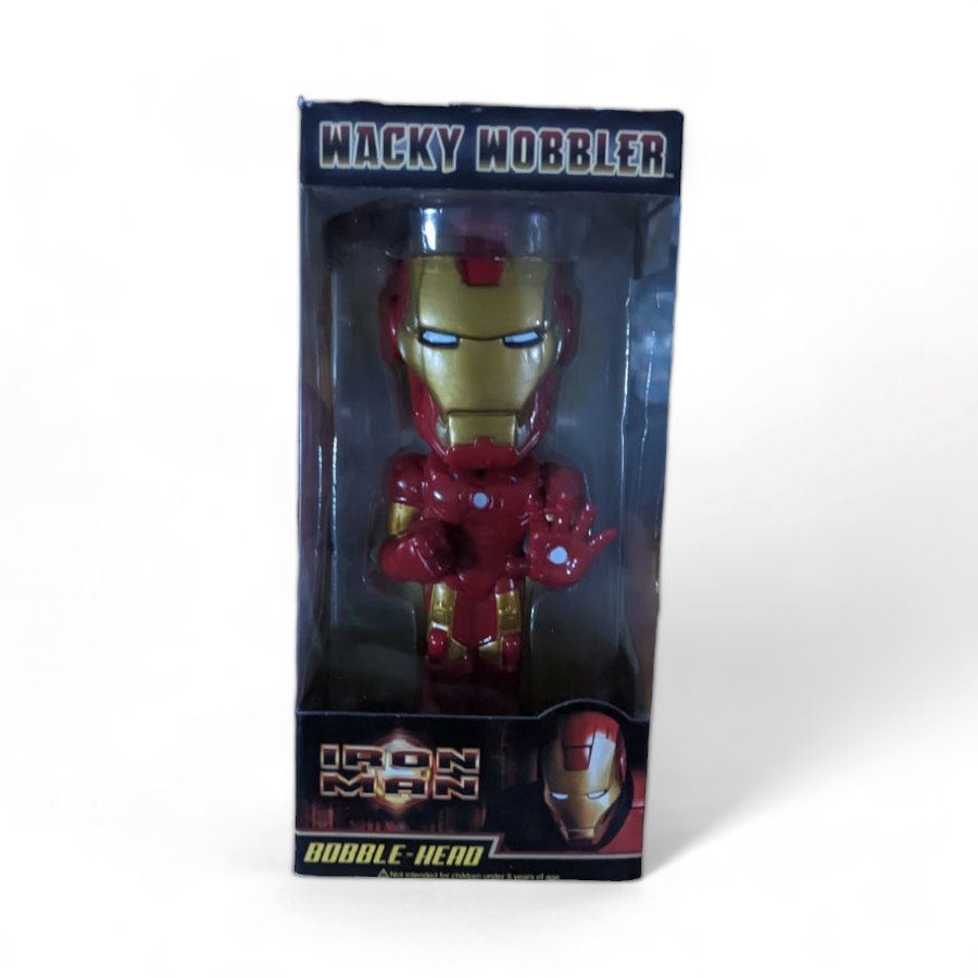 Funko Wacky Wobbler: Iron Man Mark lll (Gold Base) Action & Toy Figures Spastic Pops 