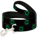 Dog Leash - DC League of Super-Pets Green Lantern Logo Black/Green