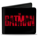 Bi-Fold Wallet - THE BATMAN Movie Bat Title Weathered Black Red