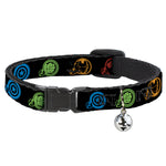 MARVEL AVENGERS Cat Collar Breakaway - Marvel Avengers Superhero Logos Black Multi Color