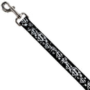 Dog Leash - Superman Shield Splatter Black/White