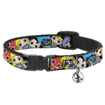 Cat Collar Breakaway - DC Mini Group Stacked Black