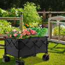 Folding Utility Garden Cart with Wide Wheels and Adjustable Handle