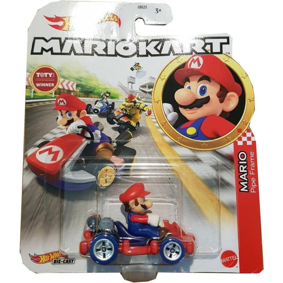 Hot Wheels Mario Kart Replica Diecast Mario Red
