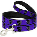 Dog Leash - Black Panther Avengers Icon Purple/White/Black