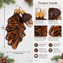 Oak Leaf and Acorn Glass Christmas Ornament