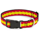 Plastic Clip Collar - The Flash Bolt Stripe Red/Yellow