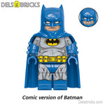 Comic Book Batman Blue/Gray Suit Design Lego Batman Minifigures