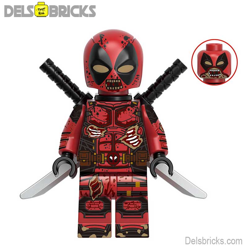 Zombie Deadpool marvel Lego Minifigures Custom Toys