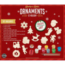 12 Holiday Ornaments Wood Craft & Paint Kit