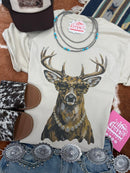 Glam Whitetail Deer Graphic Tee
