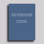 God Loves You Birthday Greeting Card