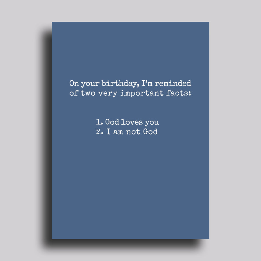 God Loves You Birthday Greeting Card