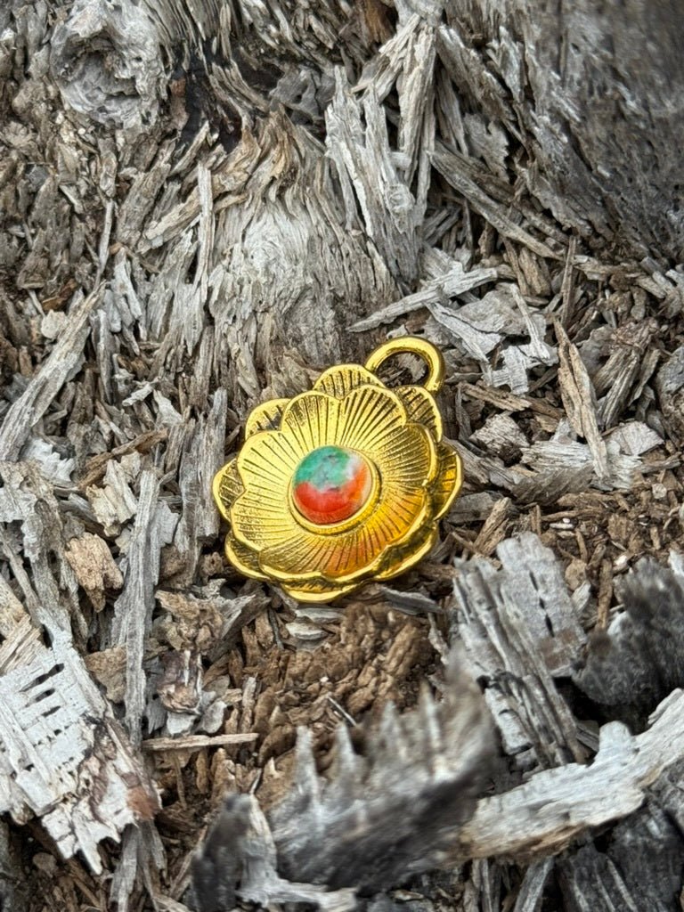 Gold Plated Squash Blossom Pendant