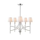 World Imports Millau 5-light Chrome Chandelier With Fabric Shade