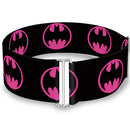 Cinch Waist Belt - Bat Signal-4 Black Fuchsia