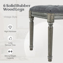 French Vintage Entryway Bench 47 Inch Upholstered Dining Bench