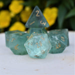 Green Fluorite Stone Dice Set 'PRE-ORDER | SPRING EVENT DEAL'