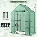 Portable 4 Tier Walk-in Plant Greenhouse with 8 Shelves