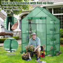 Portable 4 Tier Walk-in Plant Greenhouse with 8 Shelves