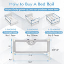 Vertical Lifting Baby Bed Rail with Double Safety Lock