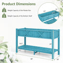 Poly Wood Elevated Planter Box with Legs Storage Shelf Drainage Holes