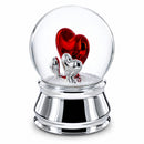 Romantic Red Heart in Love Glass Musical Water Snow Globe