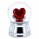 Romantic Red Heart in Love Glass Musical Water Snow Globe