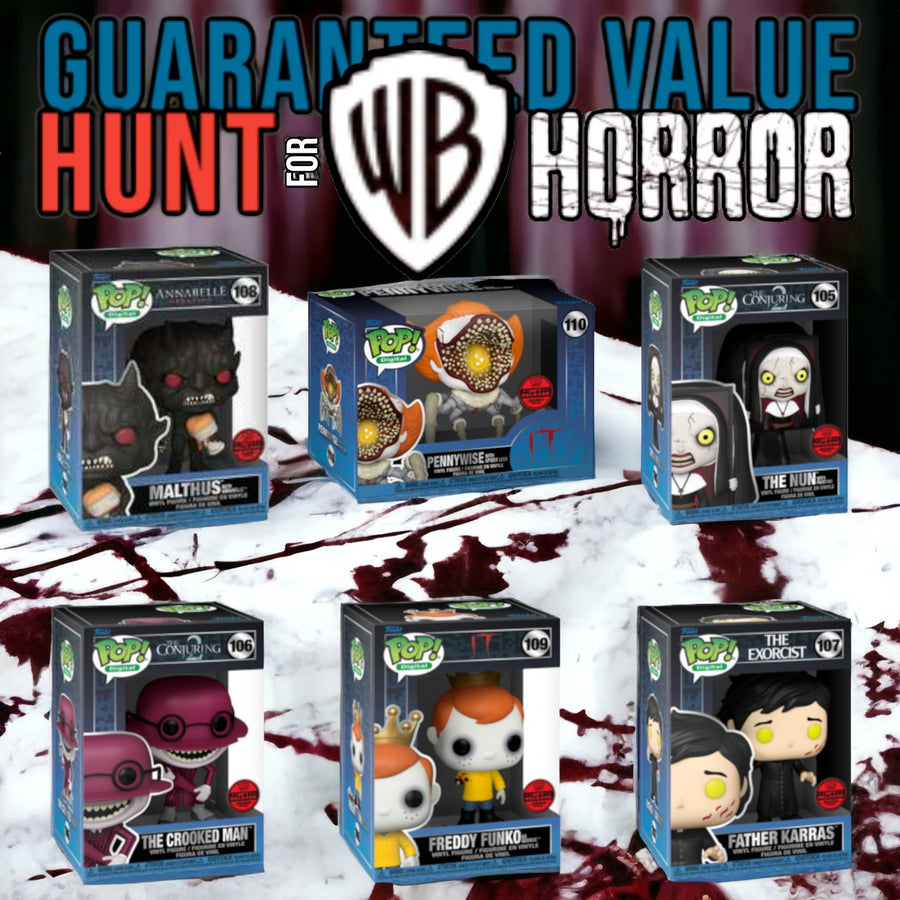 Guaranteed Value Hunt for Pop! Digital WB Horror (Series 1) GRAILS! [$90+ship] [4 pops per box, 60 Boxes $1070+ in TOP HITS, 1 in 10 Chance at TOP HIT] Mystery Box Spastic Pops 