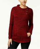 Style & Co. Womens Marled Envelope Neck Pullover Sweater