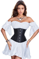 Black Steel Bone Waist Cincher