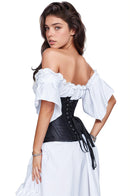 Black Steel Bone Waist Cincher