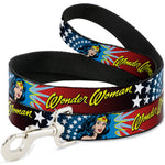 Dog Leash - Wonder Woman Face w/Stars