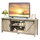 TV Stand Media Center Console Cabinet with Sliding Barn Door