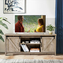 TV Stand Media Center Console Cabinet with Sliding Barn Door