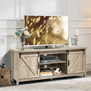 TV Stand Media Center Console Cabinet with Sliding Barn Door