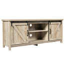 TV Stand Media Center Console Cabinet with Sliding Barn Door