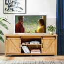TV Stand Media Center Console Cabinet with Sliding Barn Door