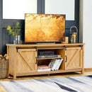 TV Stand Media Center Console Cabinet with Sliding Barn Door