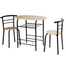 3 pcs Home Kitchen Bistro Pub Dining Table 2 Chairs Set